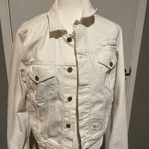 Ralph Lauren White Distressed Jean jacket